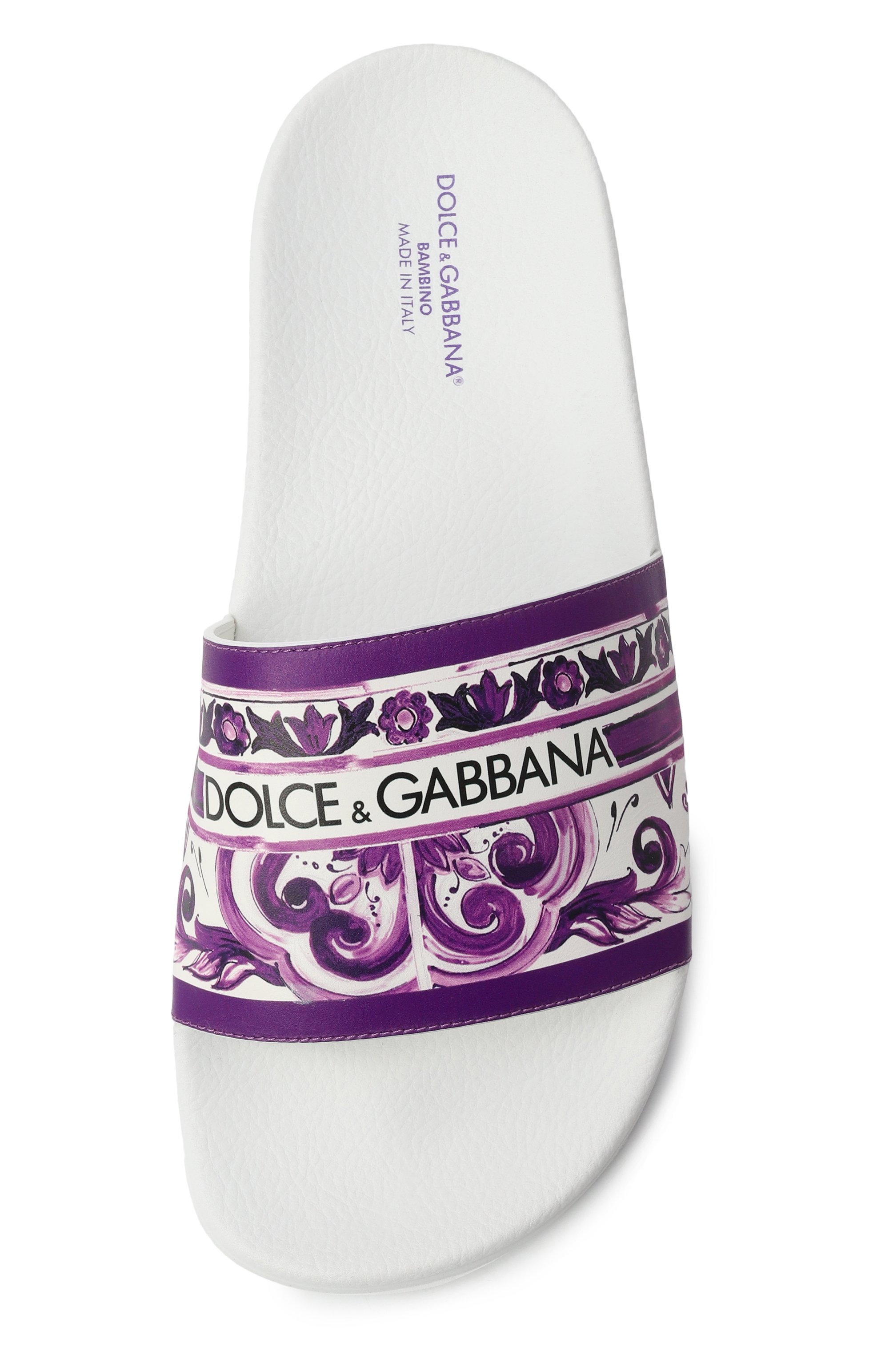 Кожаные шлепанцы DOLCE & GABBANA, арт. D10705/A1838/37-38, фото 4