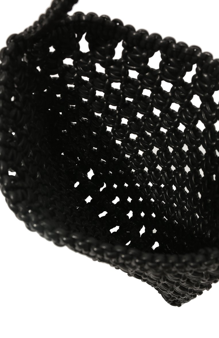 Женская сумка-тоут woven YUZEFI черного цвета, арт. YUZC0-HB-WT-01 | Фото 5 (Материал: Экокожа, Текстиль; Размер: medium; Сумки-технические: Сумки-шопперы)