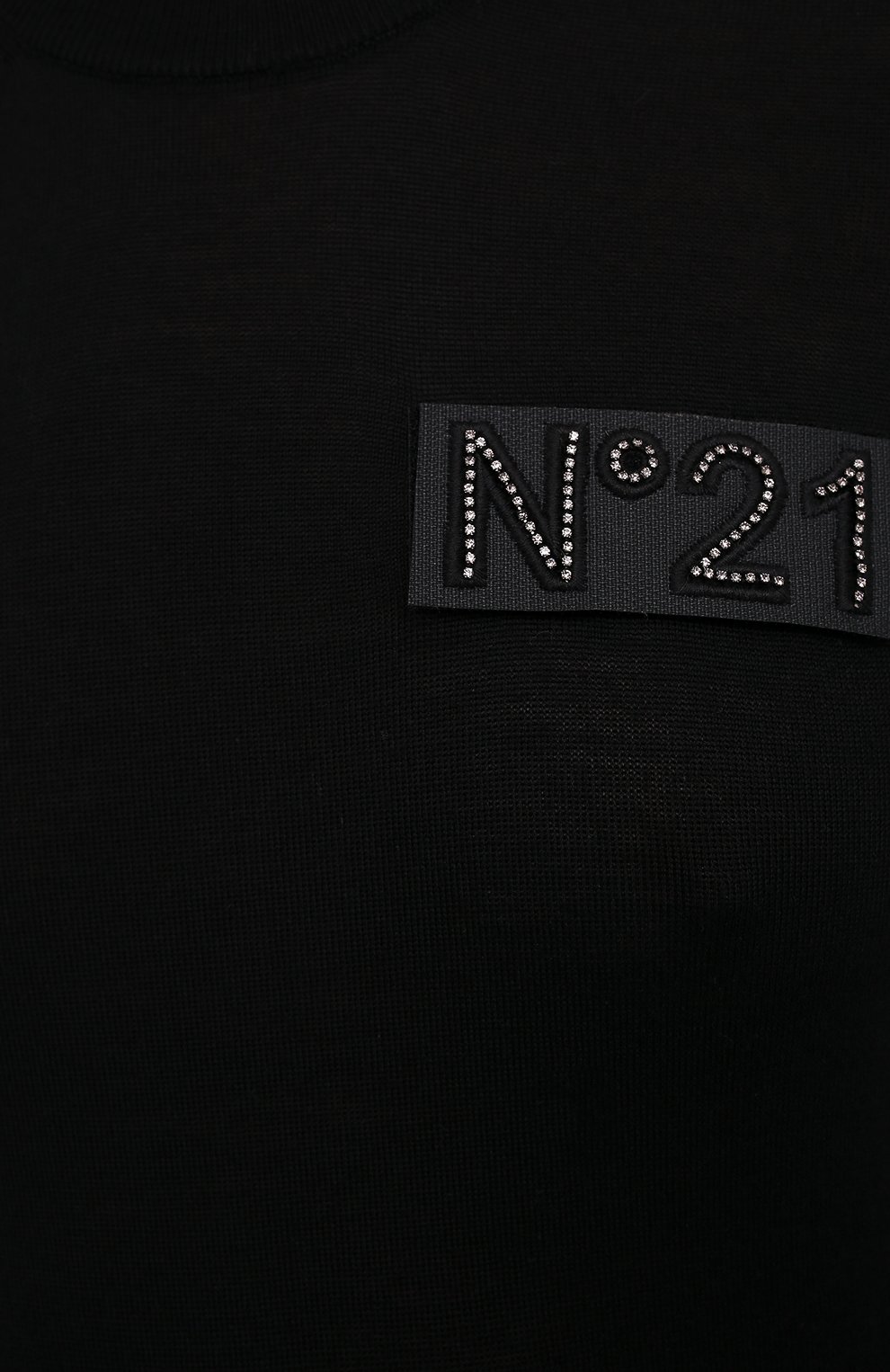 Шерстяной пуловер N21 черного цвета по цене 27950 руб., арт. 20I N2M0/A013/9000, фото 5 Шерстяной пуловер N21, арт. 20I N2M0/A013/9000, фото 5
