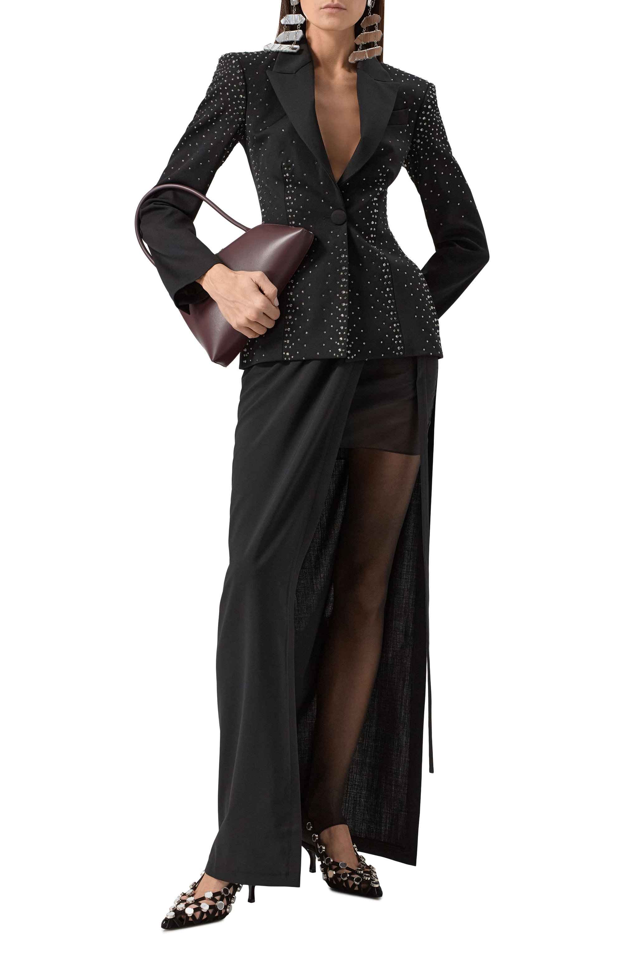 Жакет с отделкой стразами THE ATTICO, арт. 250WCG00061/WWW046TS, фото 2