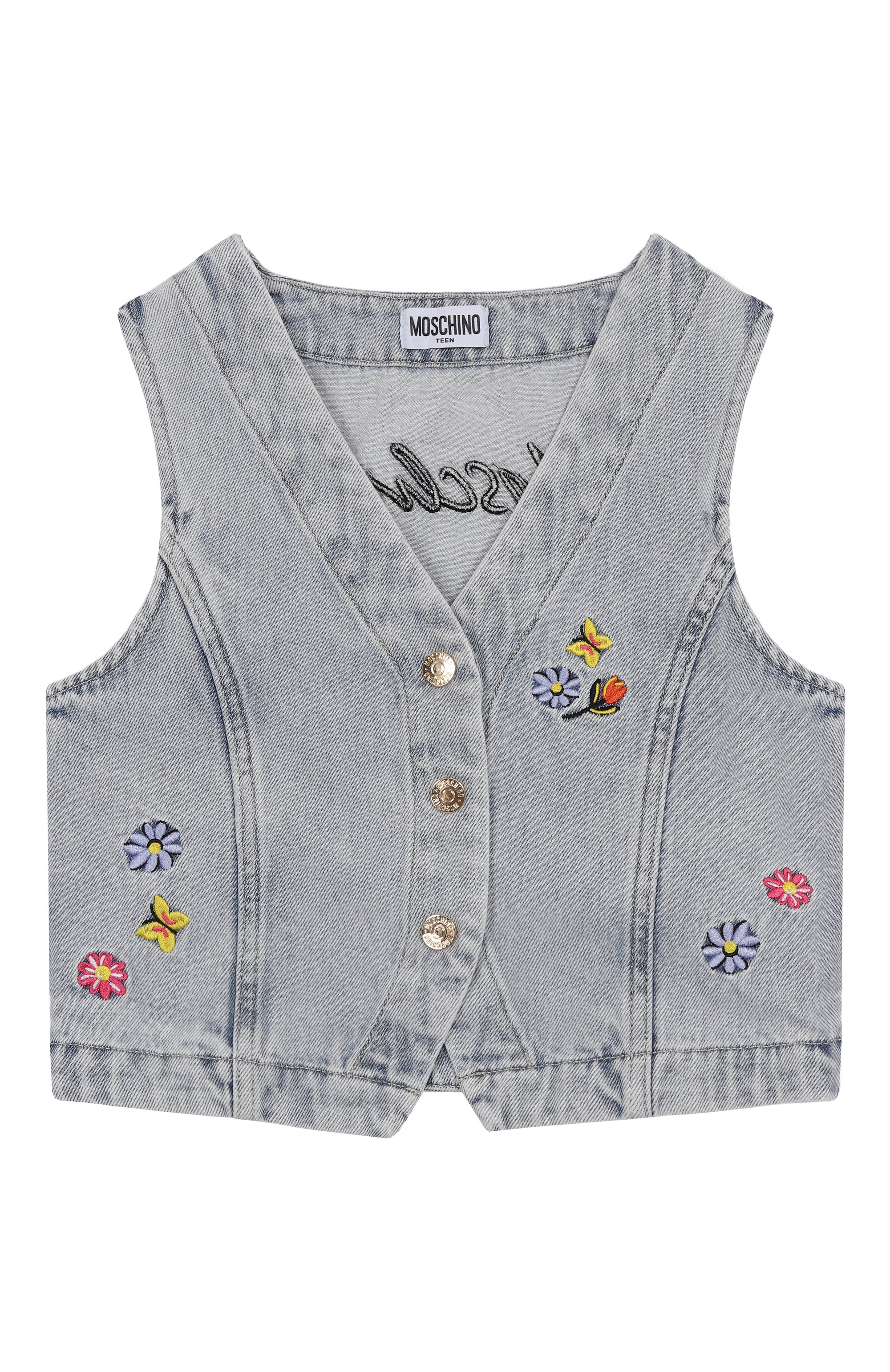 Джинсовый жилет MOSCHINO, арт. HDN000/L0E08/10-14, фото 1