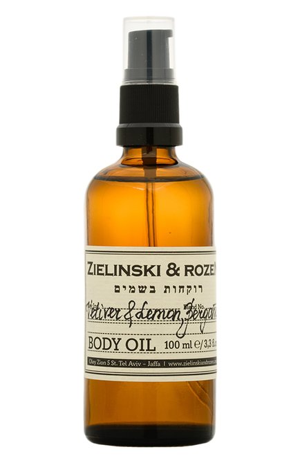 Масло для тела vetiver & lemon, bergamot (100ml) ZIELINSKI&ROZEN бесцветного цвета, арт. 4627153150541 | Фото 1 (Статус проверки: Проверена категория; Ограничения доставки: flammable)