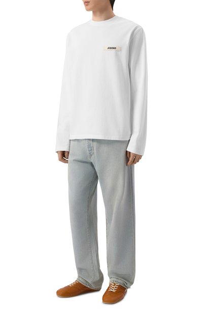 Хлопковый лонгслив JACQUEMUS белого цвета по цене 27800 руб., арт. 25HTSM00570/AJ00226, фото 2 Хлопковый лонгслив JACQUEMUS, арт. 25HTSM00570/AJ00226, фото 2