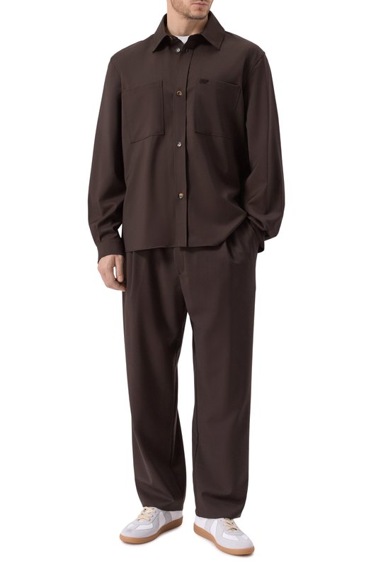 Шерстяная рубашка Laneus F5LAMA0V123 Коричневый  F5LAMA0V123 Фото 2