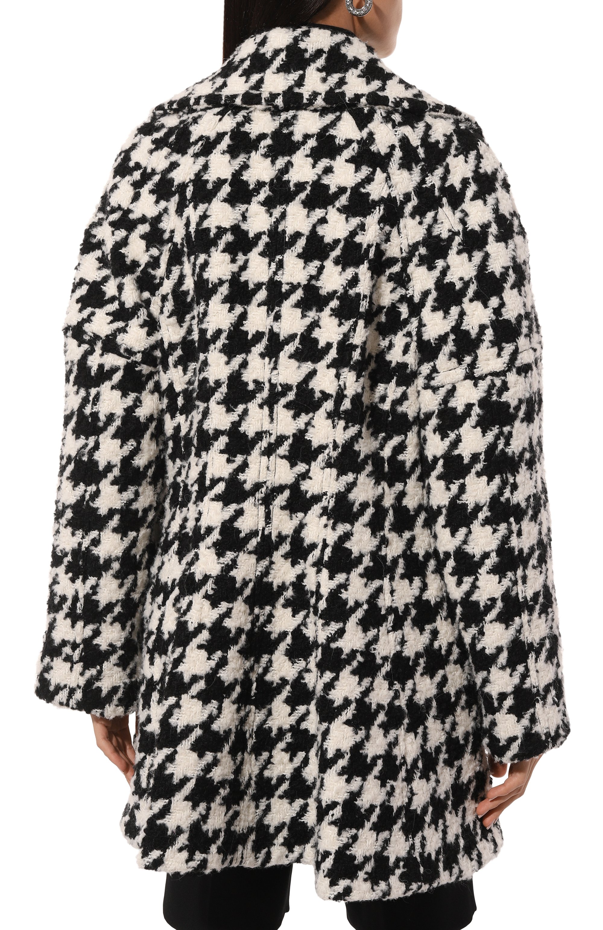 Пальто NINA RICCI черно-белого цвета по цене 199500 руб., арт. 24ACMA002W00356, фото 4 Пальто NINA RICCI, арт. 24ACMA002W00356, фото 4