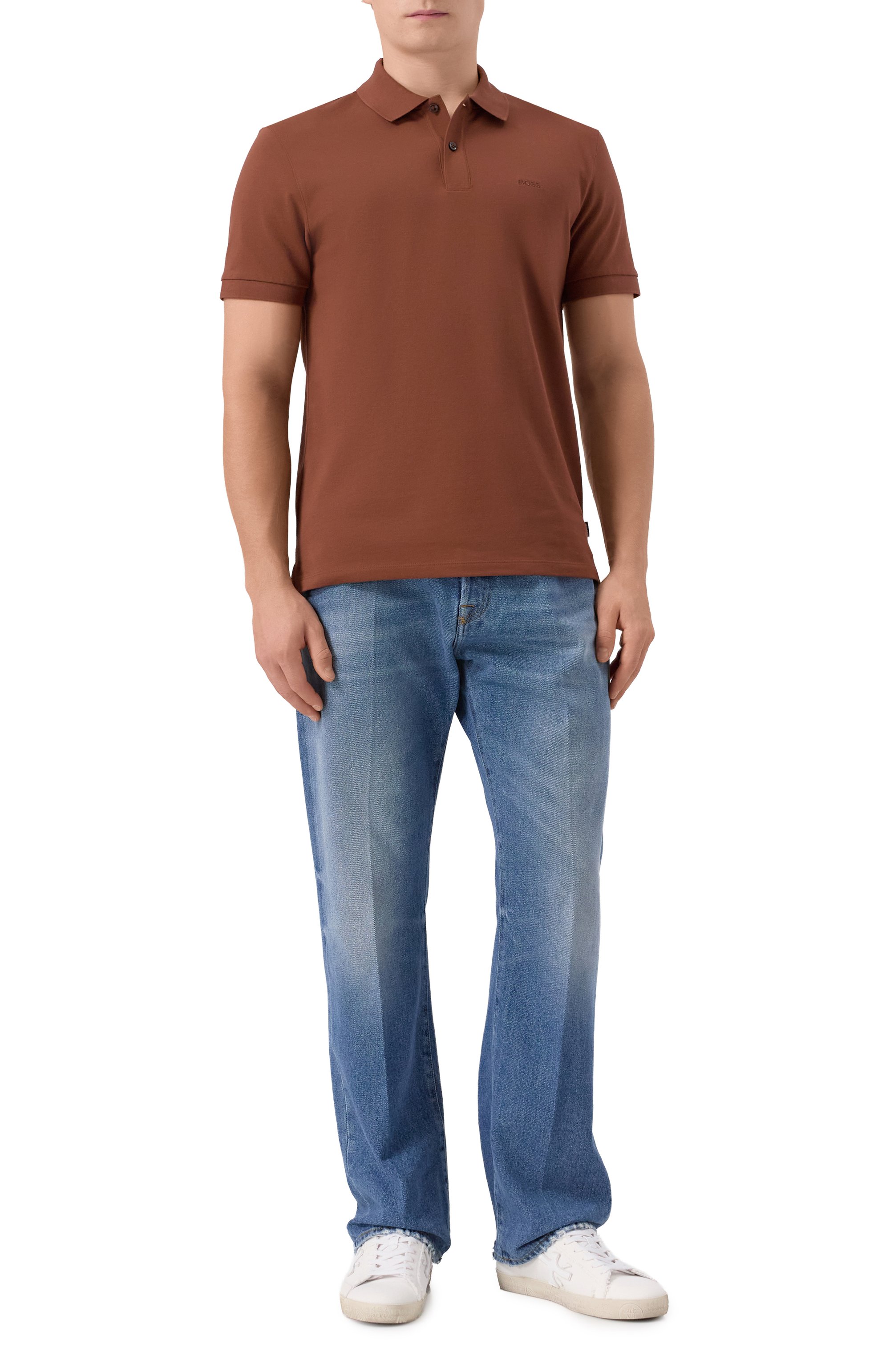 Хлопковое поло BOSS, арт. 50468362, фото 2