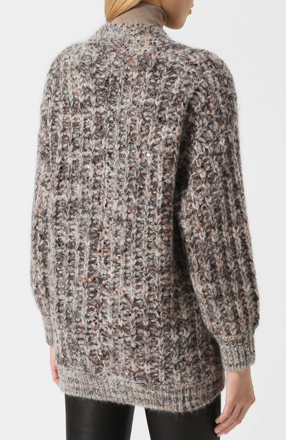 Вязаный кардиган с накладными карманами BRUNELLO CUCINELLI, арт. M4K336316, фото 4