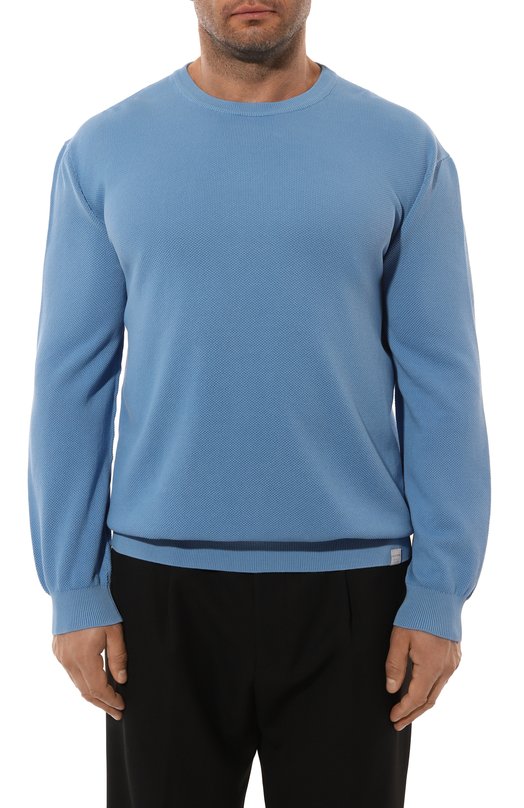 Хлопковый джемпер Paul&Shark 22411504/3XL-6XL Голубой  22411504/3XL-6XL Фото 3