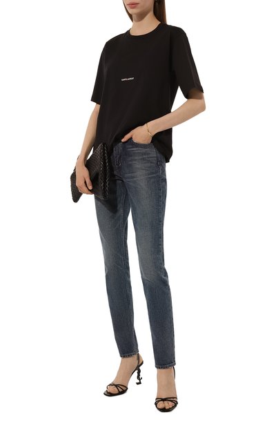 Хлопковая футболка SAINT LAURENT, арт. 460876/YB2DQ, фото 2