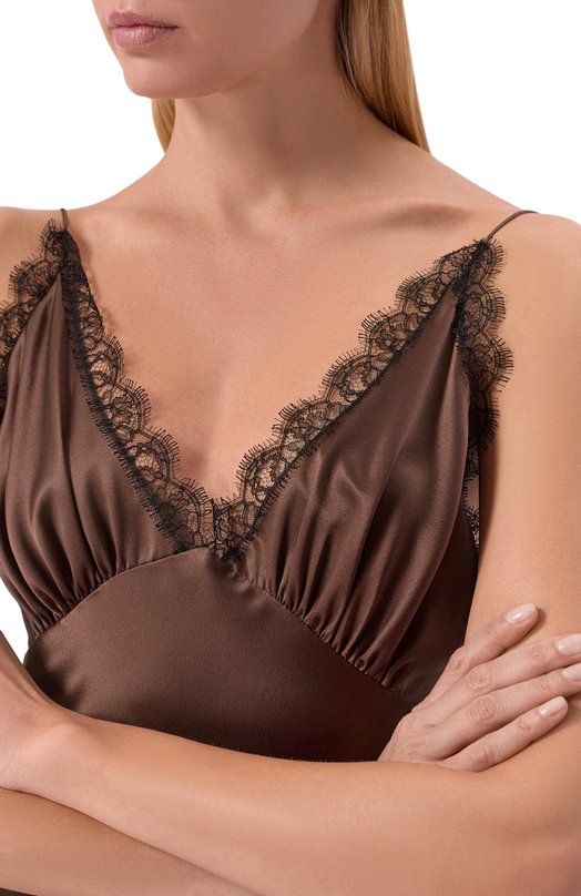 Атласное платье Louve 25-06-01-26-01-01-10 Коричневый  25-06-01-26-01-01-10 Фото 4