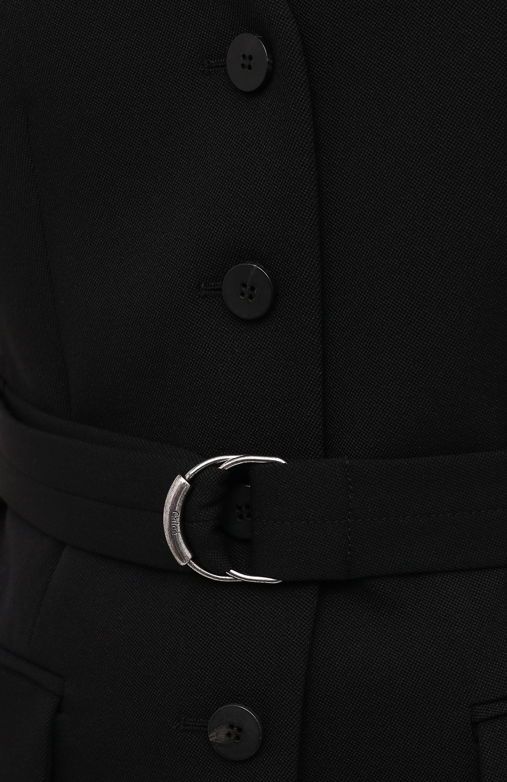 Шерстяной топ CHLOÉ черного цвета по цене 139500 руб., арт. CHC20WHT31066, фото 5 Шерстяной топ CHLOÉ, арт. CHC20WHT31066, фото 5