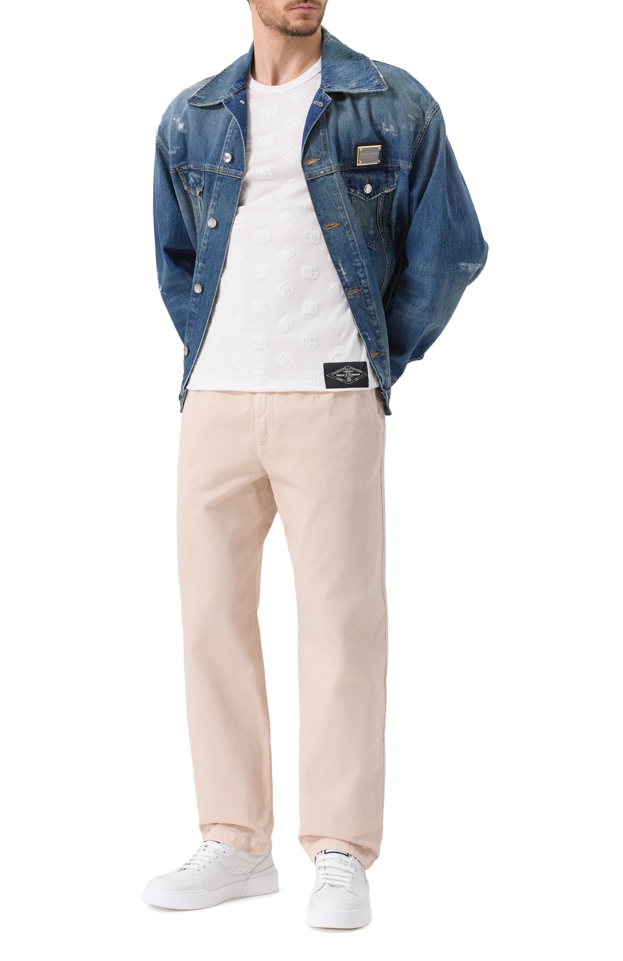 Хлопковая футболка DOLCE & GABBANA белого цвета по цене 77700 руб., арт. G8PT1T/G7NWE, фото 2 Хлопковая футболка DOLCE & GABBANA, арт. G8PT1T/G7NWE, фото 2