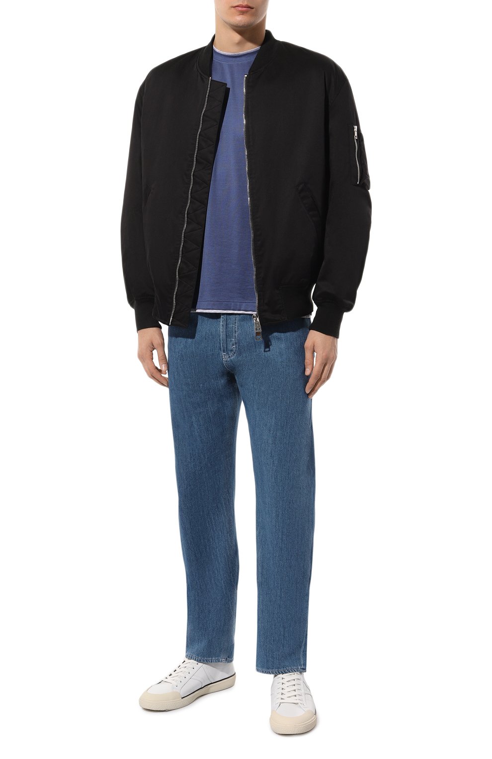 Футболка из шелка и хлопка GRAN SASSO синего цвета по цене 30700 руб., арт. 60123/78410, фото 2 Футболка из шелка и хлопка GRAN SASSO, арт. 60123/78410, фото 2