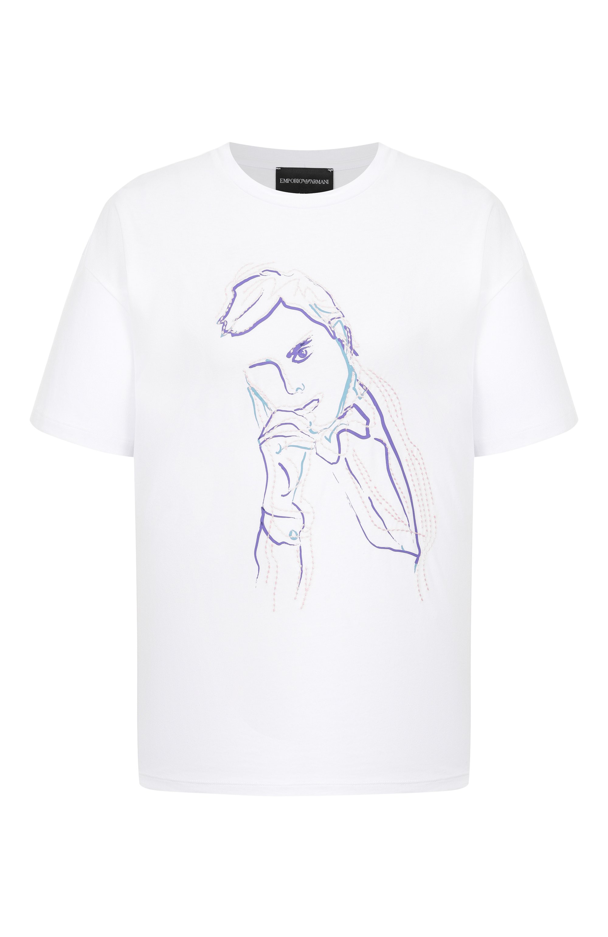 Хлопковая футболка EMPORIO ARMANI, арт. EW001528/AF12597, фото 1