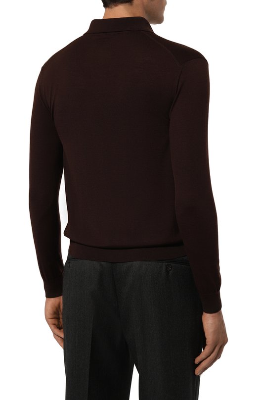 Шерстяное поло malo Коричневый, фото 4
