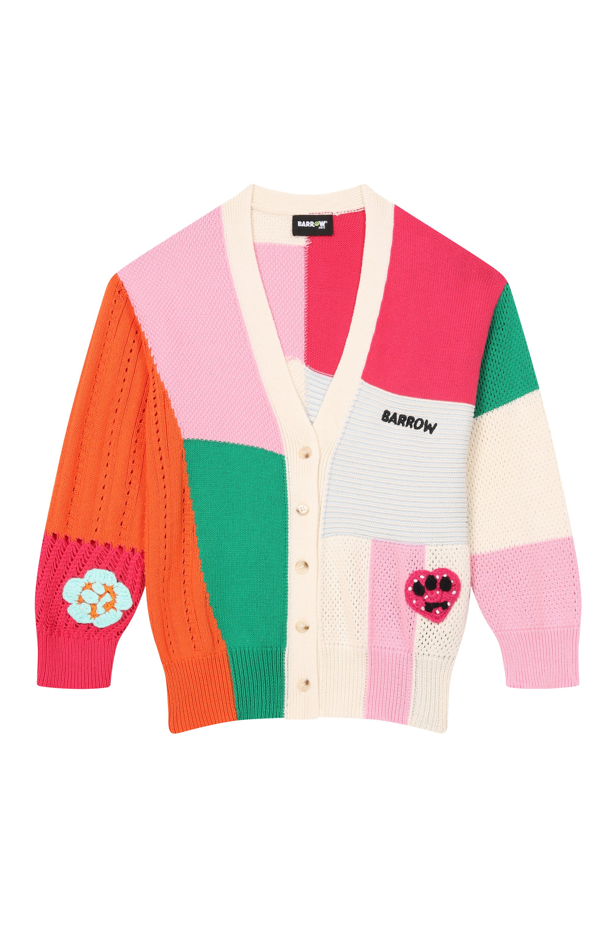 Хлопковый кардиган BARROW разноцветного цвета по цене 24450 руб., арт. S6BKJGCA117, фото 1 Хлопковый кардиган BARROW, арт. S6BKJGCA117, фото 1