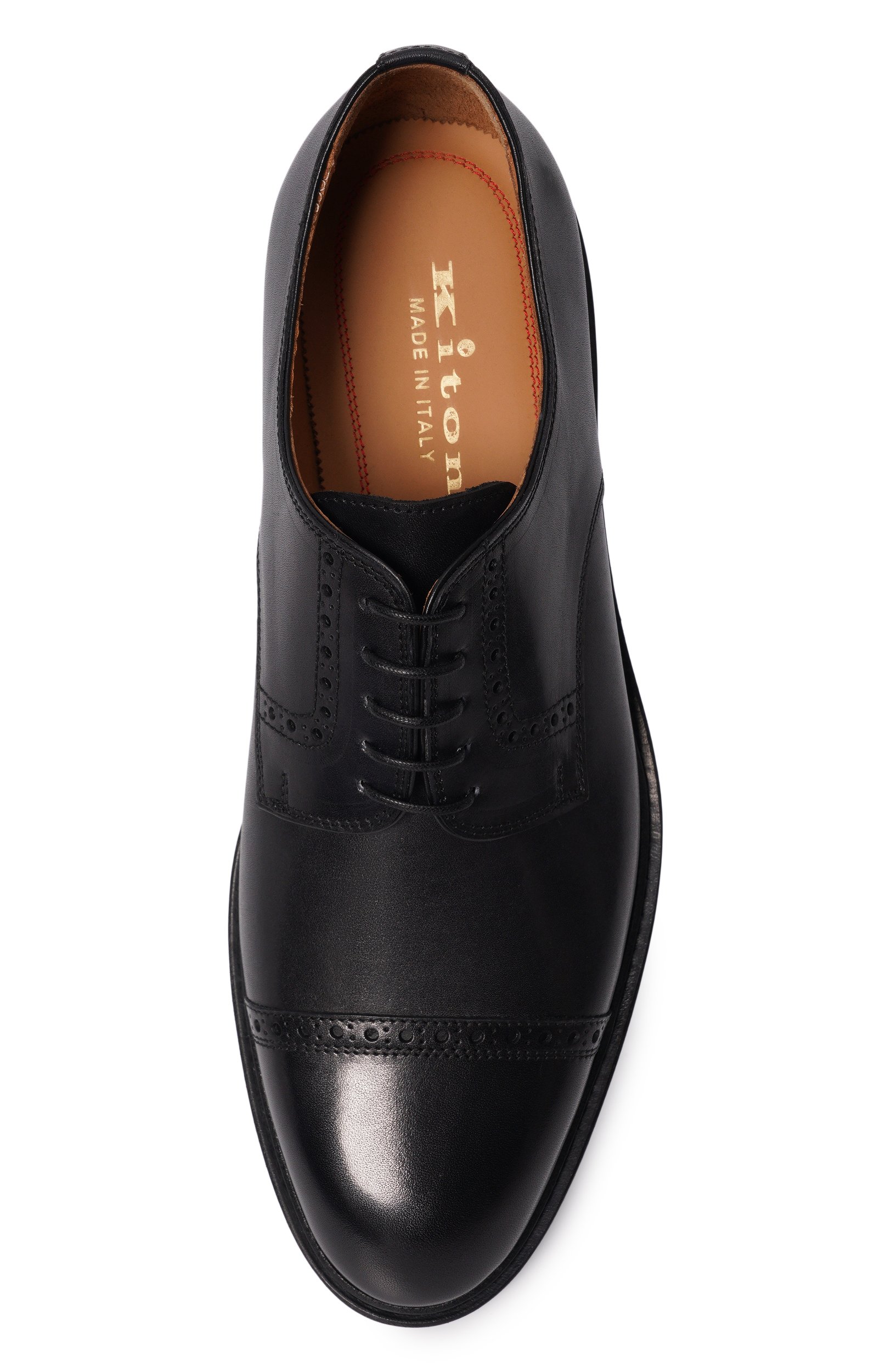 Кожаные дерби KITON черного цвета по цене 198500 руб., арт. USSA529N00100, фото 5 Кожаные дерби KITON, арт. USSA529N00100, фото 5