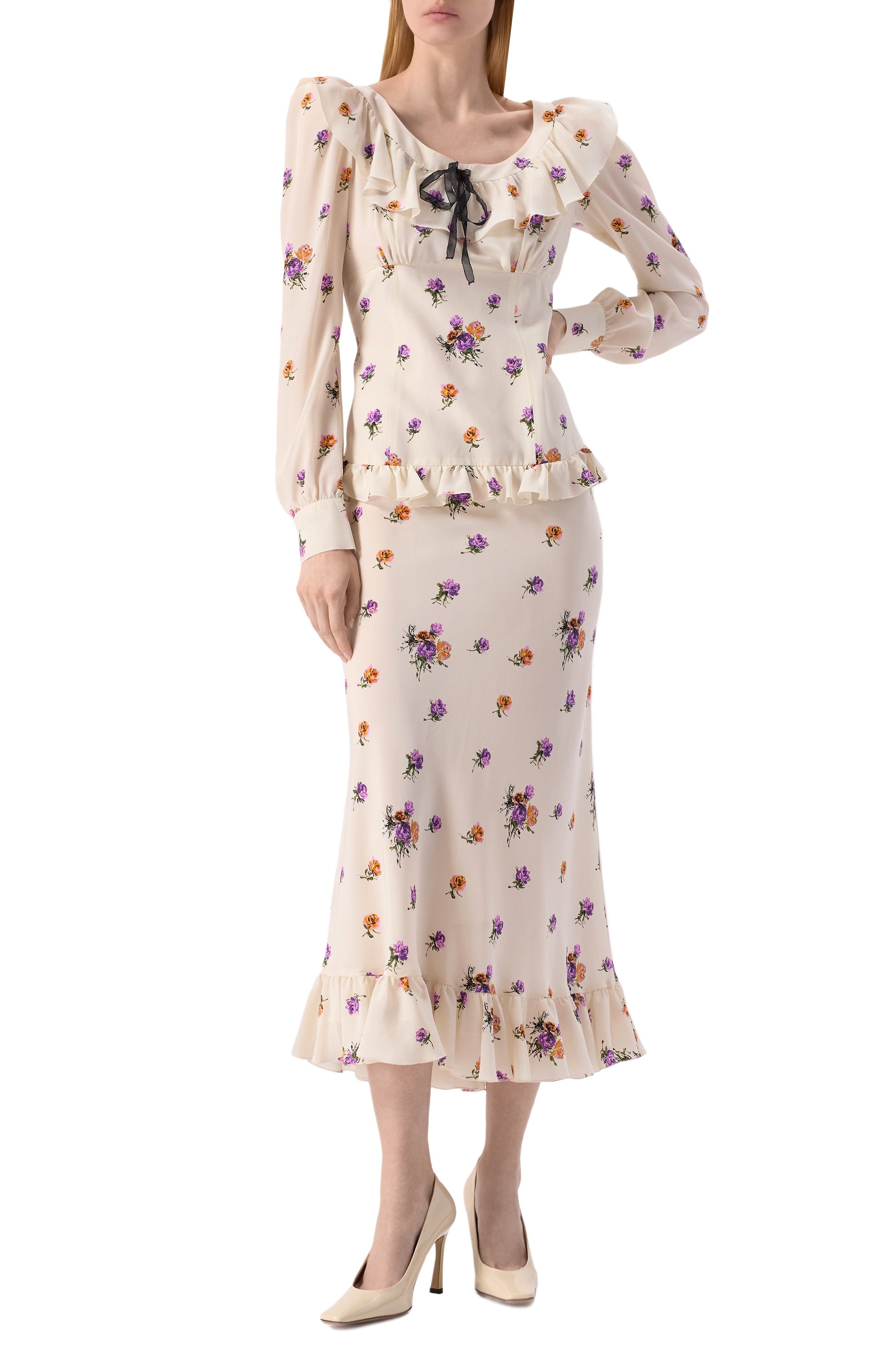 Шелковое платье ALESSANDRA RICH, арт. FABX4037-F4466, фото 3