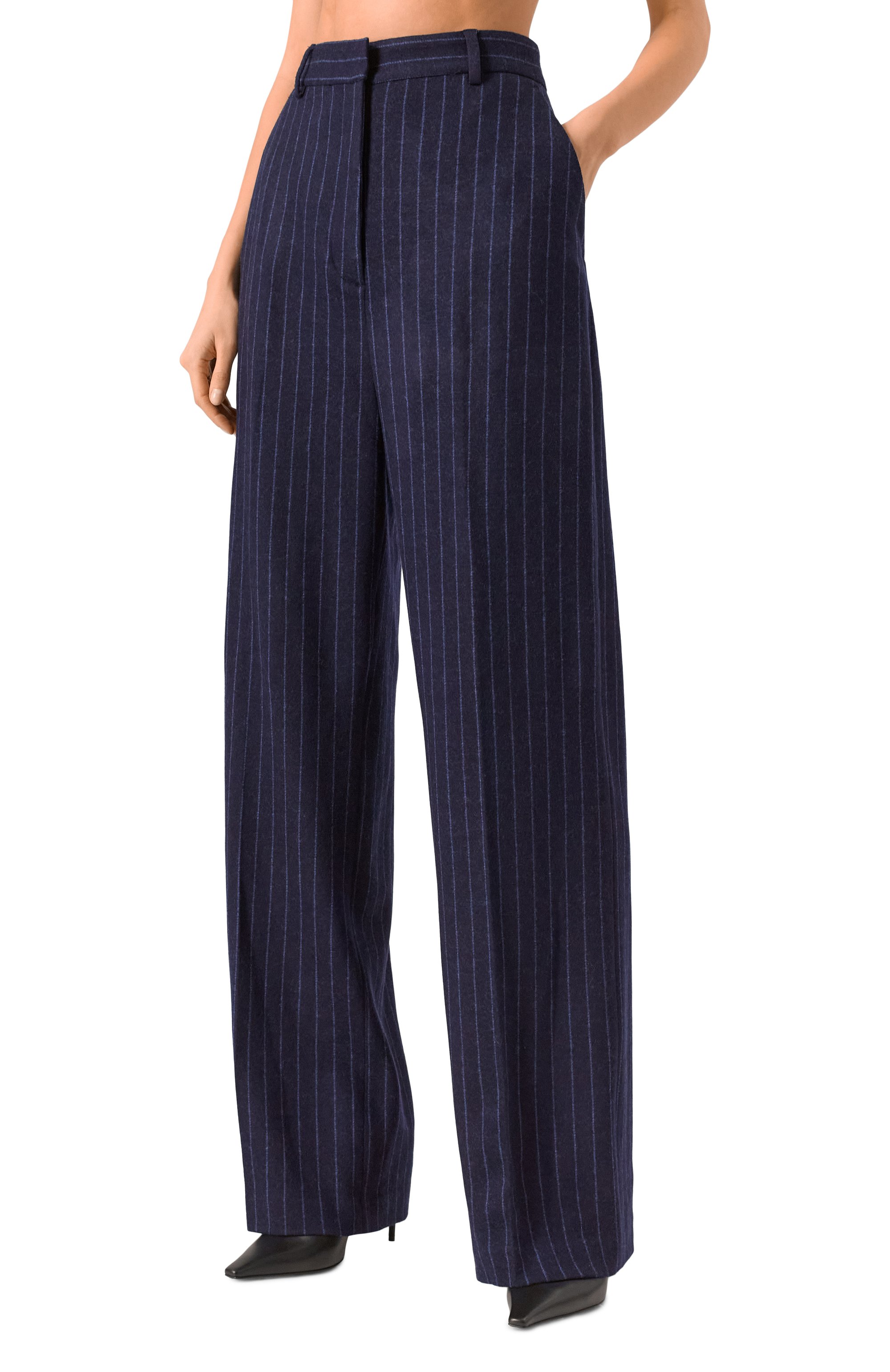 Шерстяные брюки MVST темно-синего цвета по цене 108000 руб., арт. TR0USERVBC9030.811/10, фото 3 Шерстяные брюки MVST, арт. TR0USERVBC9030.811/10, фото 3