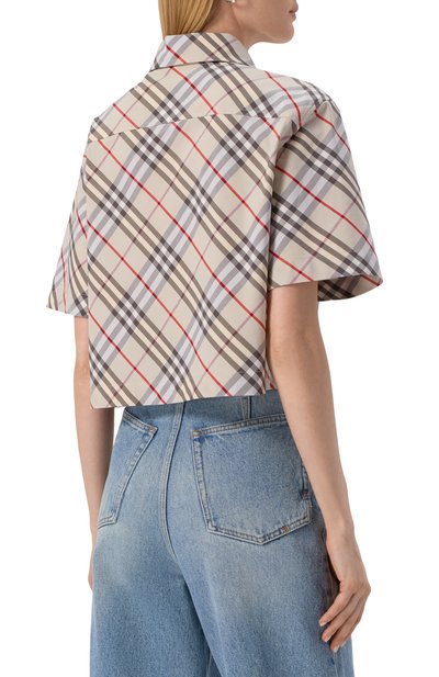 Хлопковая рубашка BURBERRY, арт. 8110951, фото 4