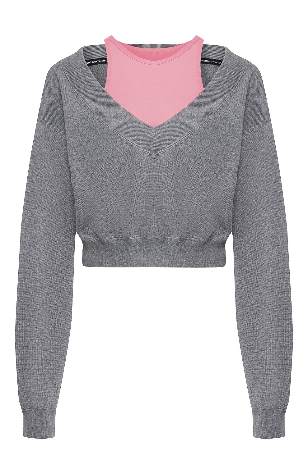 Шерстяной пуловер ALEXANDERWANG.T серого цвета по цене 29600 руб., арт. 4KC2191090, фото 1 Шерстяной пуловер ALEXANDERWANG.T, арт. 4KC2191090, фото 1