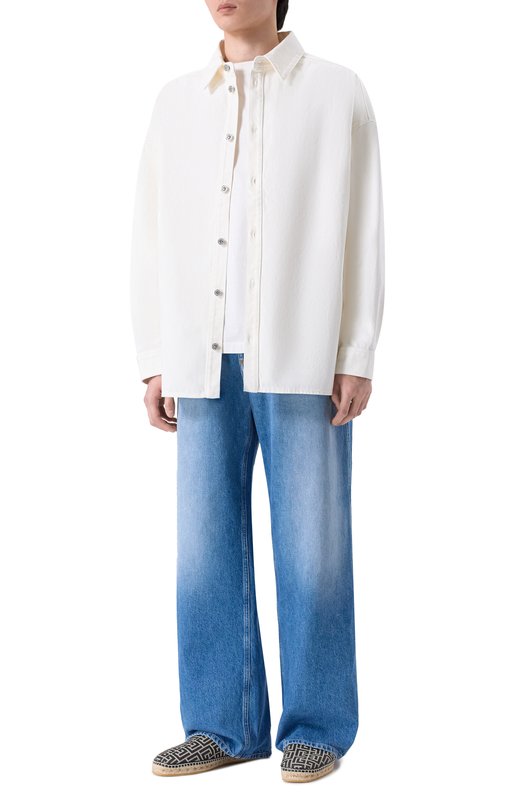 Джинсовая рубашка Balmain GH1HC150/DG14 Белый  GH1HC150/DG14 Фото 2