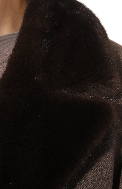 Кашемировое пальто с воротником из норки VICTORIA KUSENKOVA, арт. 719110283543, фото 5