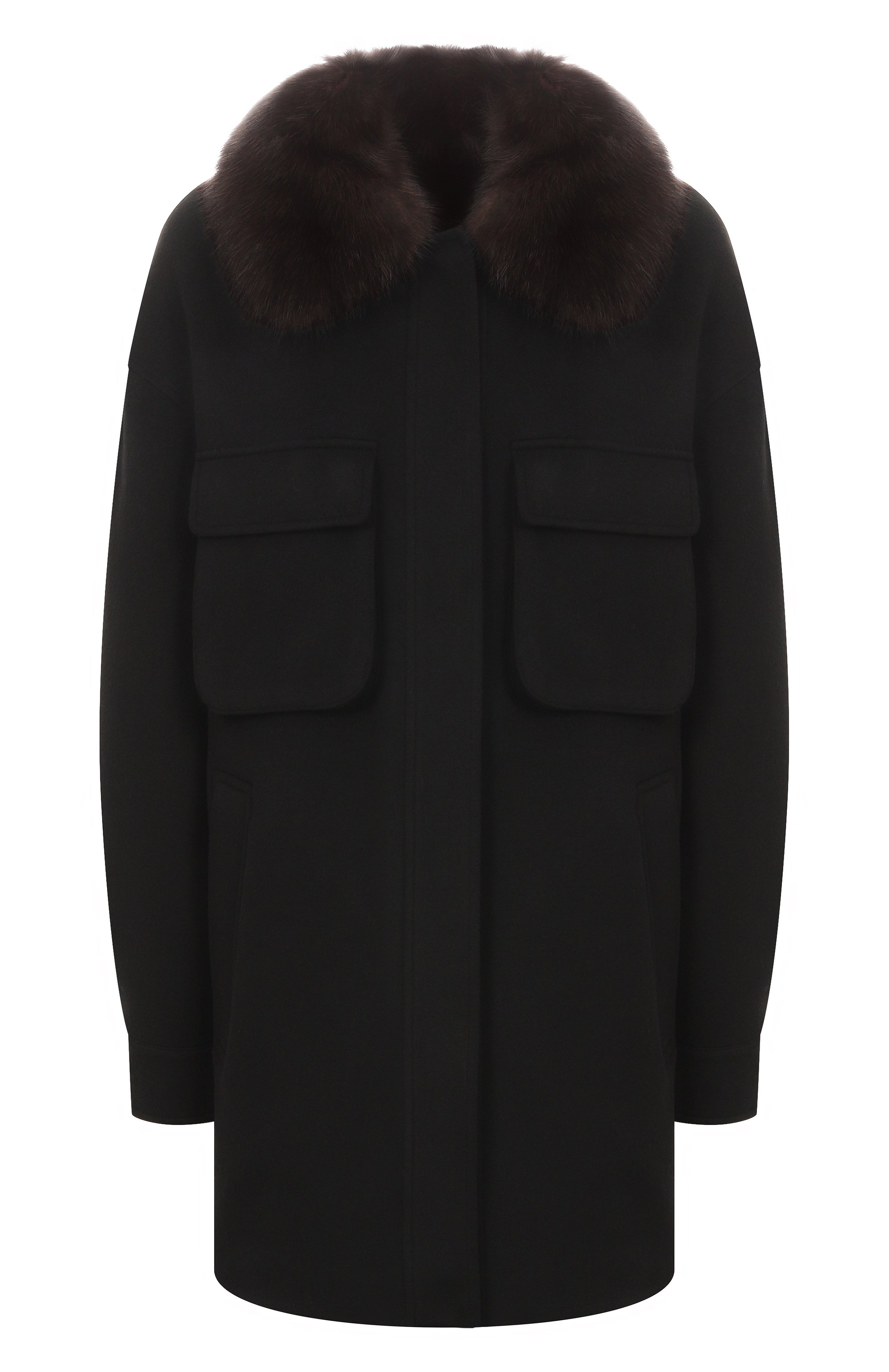 Пальто из шерсти и кашемира с отделкой из соболя MVST, арт. M25.1PW.0001, фото 1