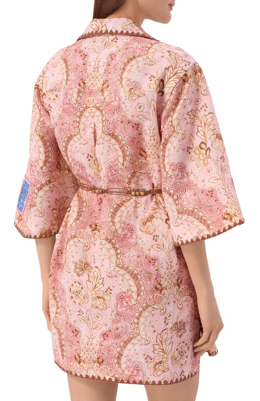 Льняное платье Zimmermann 5810DRS263 Розовый  5810DRS263 Фото 3