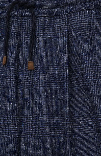 Шерстяные брюки BRUNELLO CUCINELLI синего цвета по цене 54750 руб., арт. BQ469P503C, фото 3 Шерстяные брюки BRUNELLO CUCINELLI, арт. BQ469P503C, фото 3