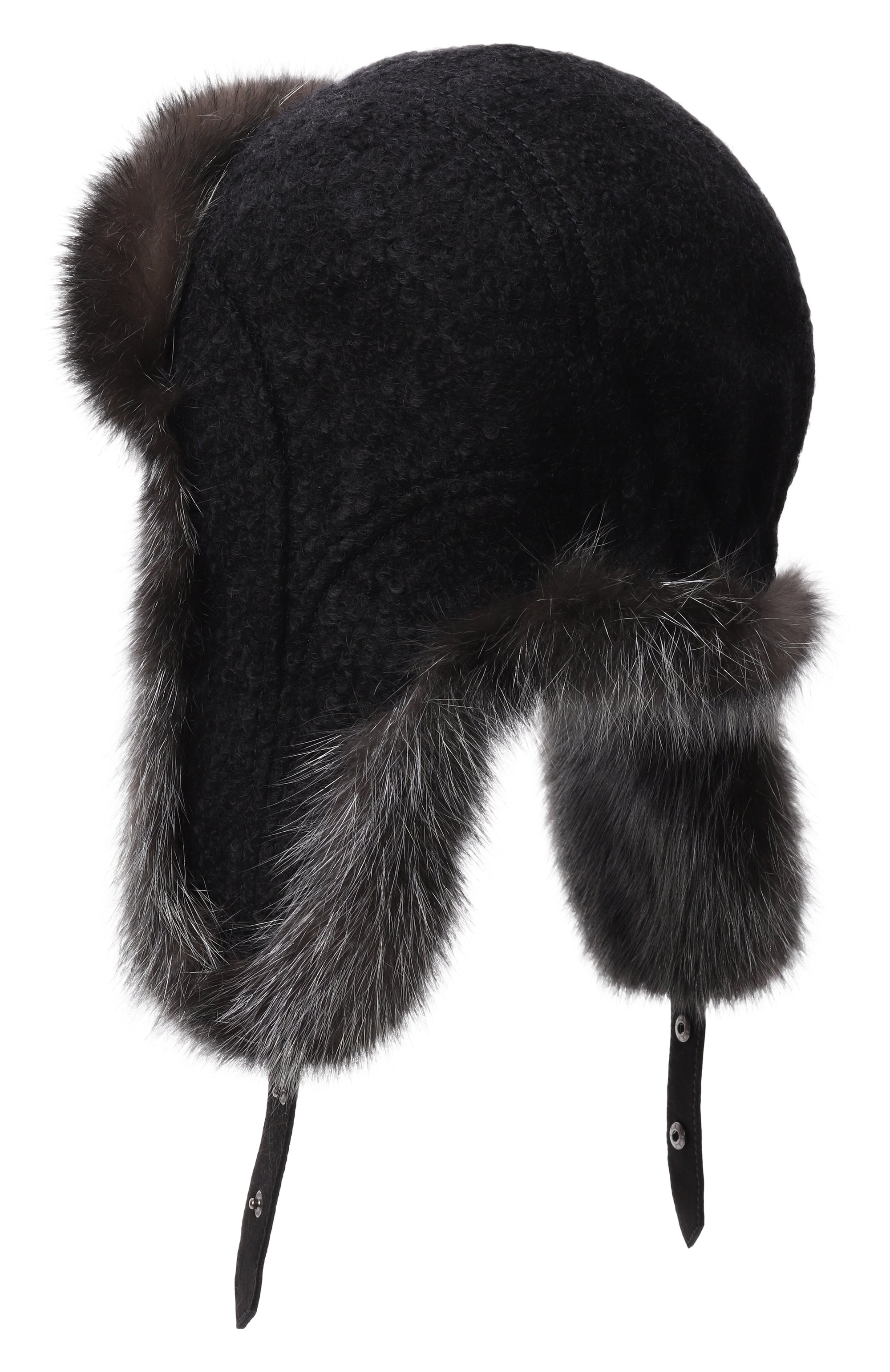 Кашемировая шапка-ушанка star с мехом соболя BLACK SABLE, арт. BS-FHST-SS, фото 2
