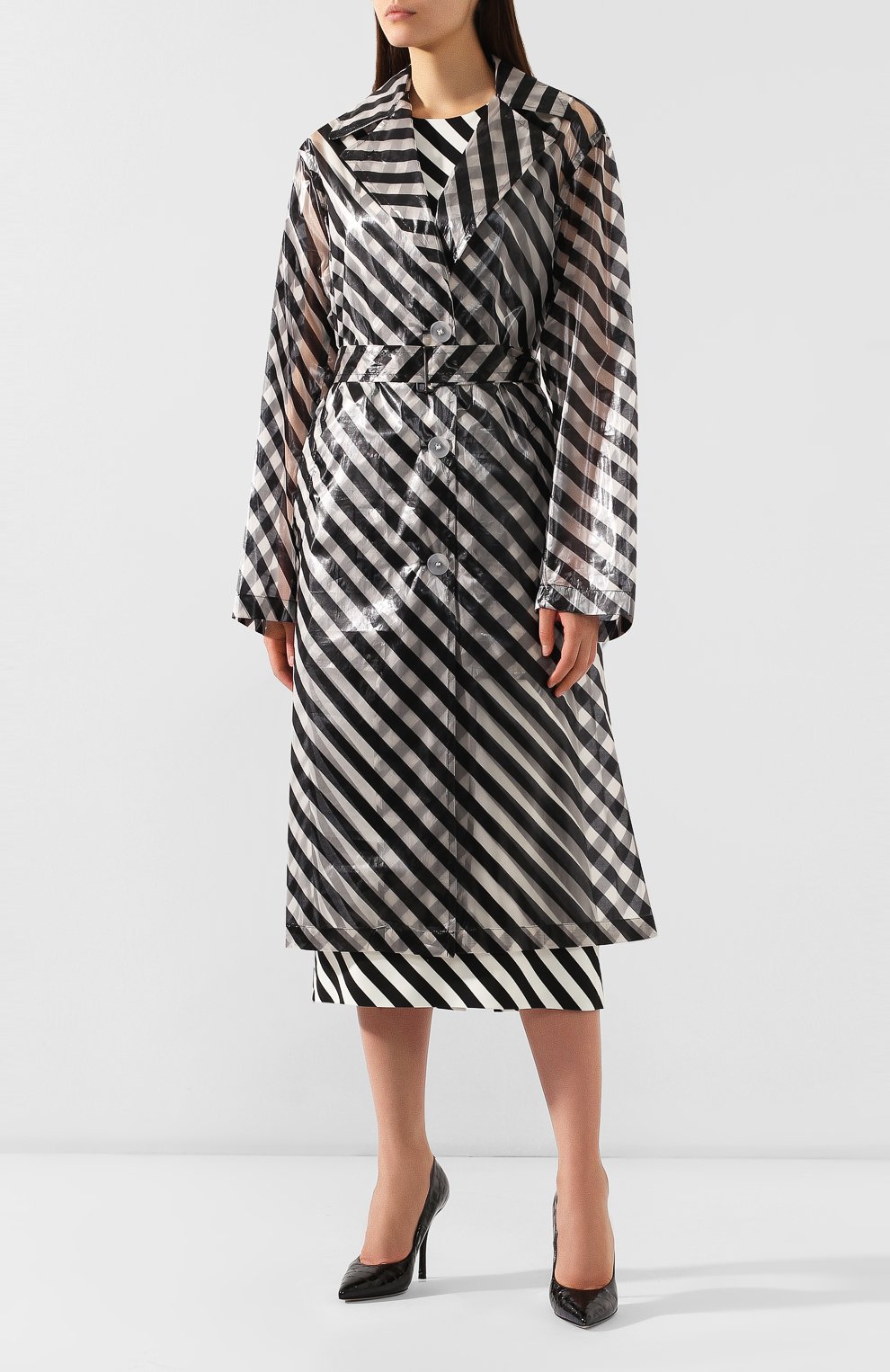 Плащ с поясом DRIES VAN NOTEN черного цвета по цене 184000 руб., арт. 191-10238-7103, фото 3 Плащ с поясом DRIES VAN NOTEN, арт. 191-10238-7103, фото 3