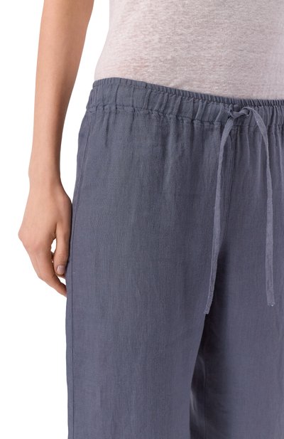 Льняные брюки 120% LINO темно-серого цвета по цене 27800 руб., арт. 33ALIW2145/0000115, фото 5 Льняные брюки 120% LINO, арт. 33ALIW2145/0000115, фото 5