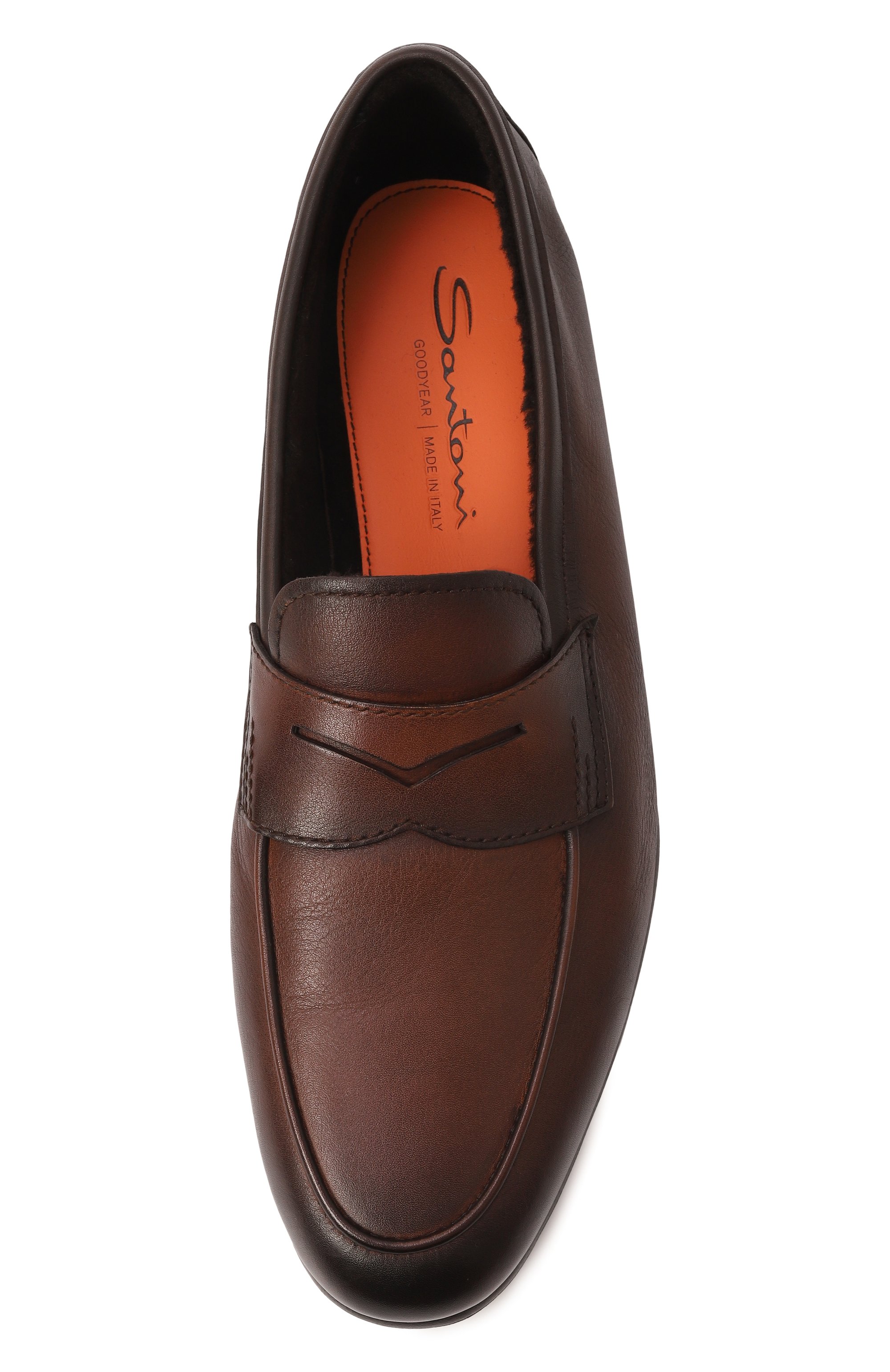 Кожаные пенни-лоферы carlos SANTONI, арт. MCNG18837SI90MEM, фото 6