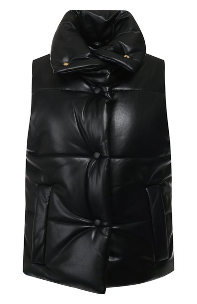 Женский утепленный жилет NANUSHKA, арт. M0RILL0_BLACK_VEGAN LEATHER