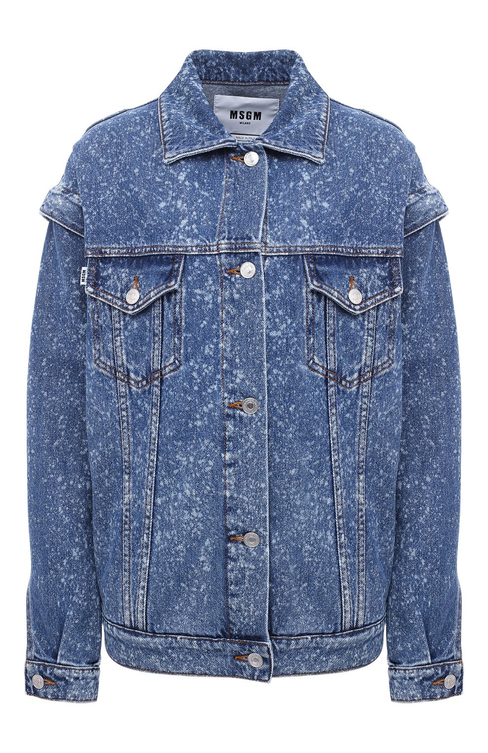Джинсовая куртка MSGM голубого цвета по цене 54400 руб., арт. 2941MDH46L 207728, фото 1 Джинсовая куртка MSGM, арт. 2941MDH46L 207728, фото 1