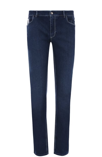 Джинсы прямого кроя с контрастной прострочкой ZILLI, арт. 613N070002, фото 1