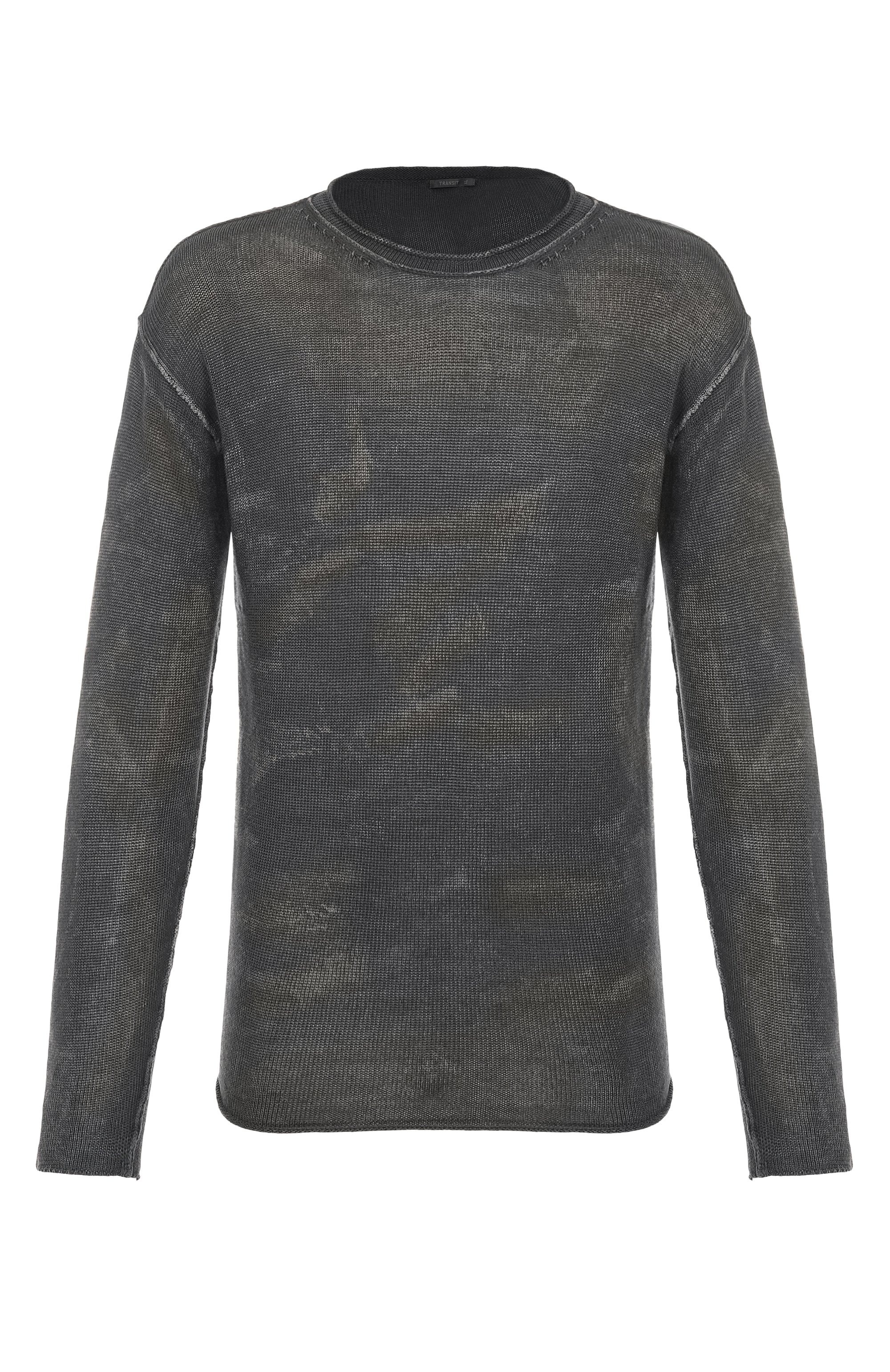 Джемпер из хлопка и льна TRANSIT темно-серого цвета по цене 43950 руб., арт. CFUTRW12470R, фото 1 Джемпер из хлопка и льна TRANSIT, арт. CFUTRW12470R, фото 1