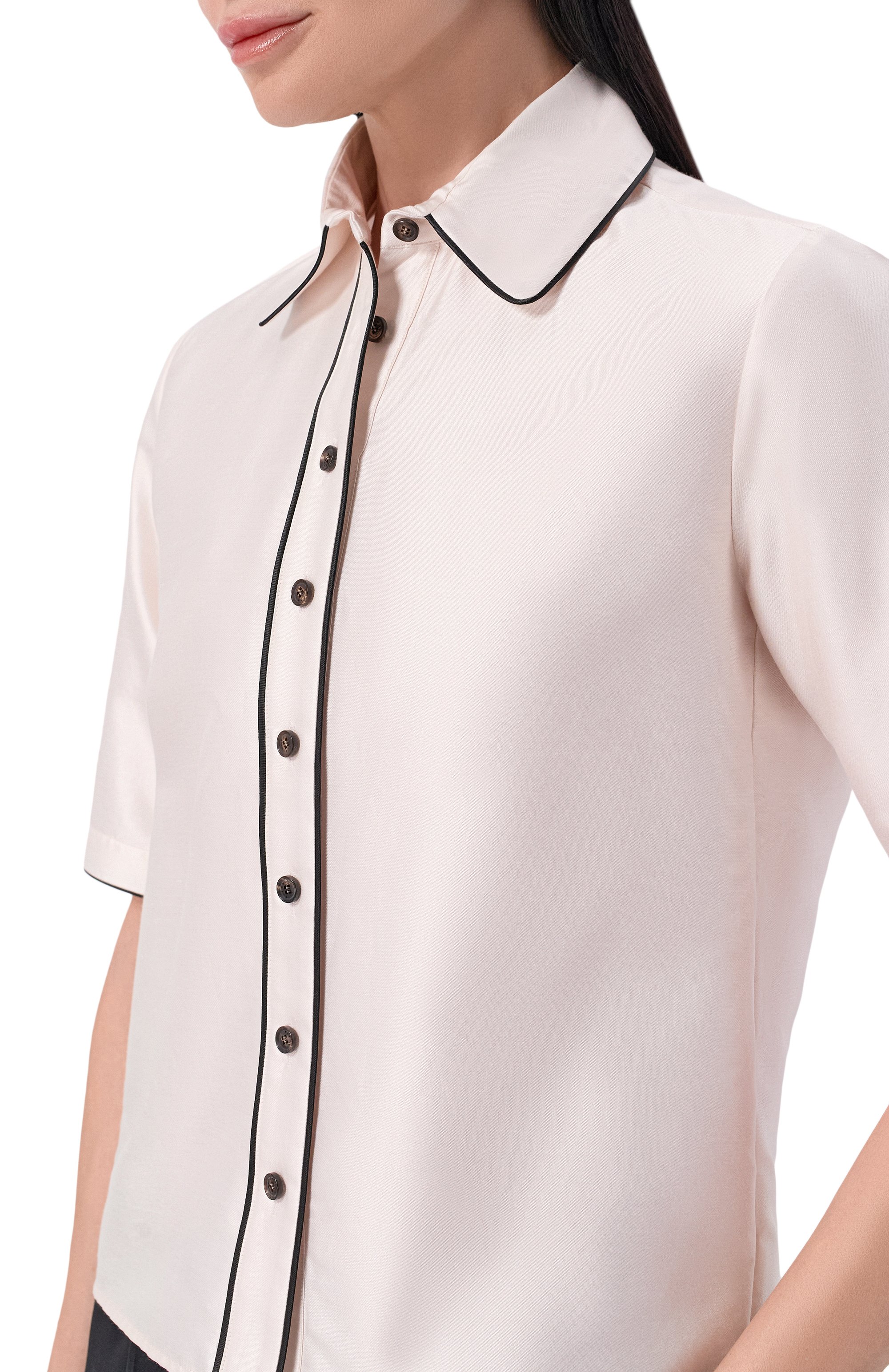 Рубашка из хлопка и шелка KITON, арт. D61462K09R19, фото 5