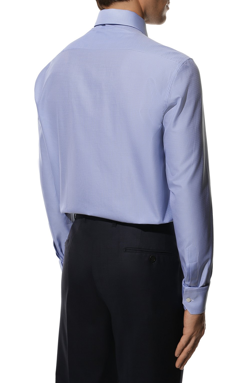 Хлопковая сорочка STEFANO RICCI голубого цвета по цене 89950 руб., арт. MC003678/L108, фото 5 Хлопковая сорочка STEFANO RICCI, арт. MC003678/L108, фото 5