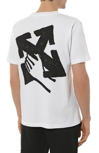 Хлопковая футболка OFF-WHITE, арт. OMAA027S23JER0070110, фото 4