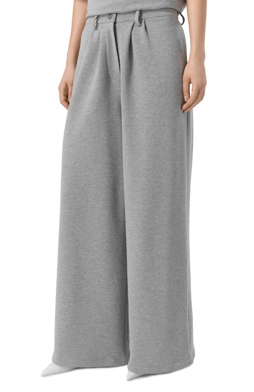 Хлопковые брюки ROWEN ROSE RR_J468 Серый  RR_J468 Фото 3