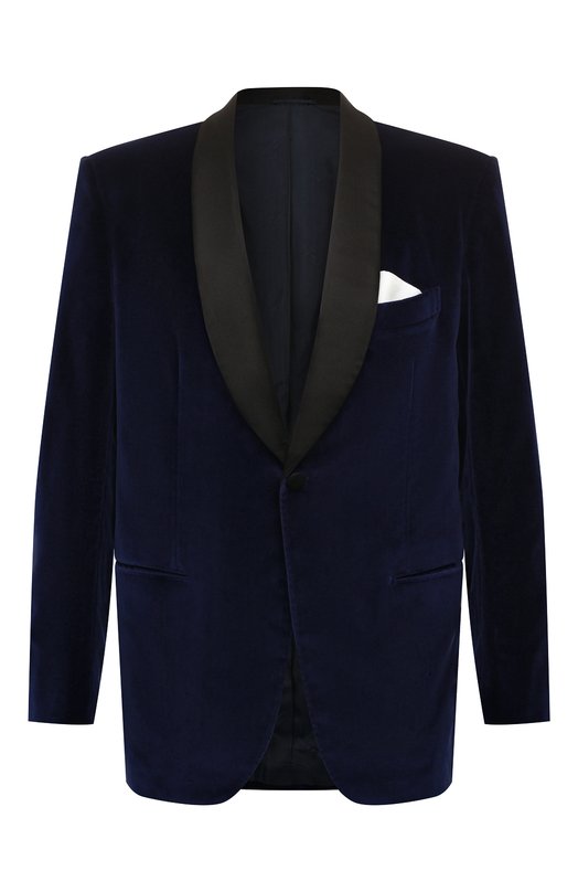 

Бархатный смокинг Kiton, Синий