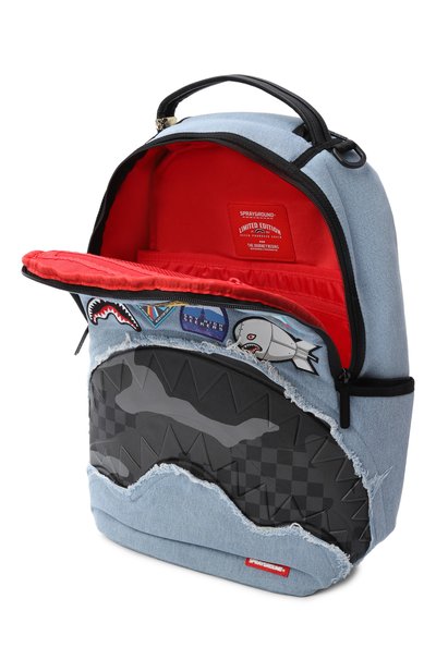 Рюкзак denim the journey begins SPRAYGROUND, арт. 910B8302NSZ/DENIM TEAR 3 AM PATCHES BACKPACK, фото 3
