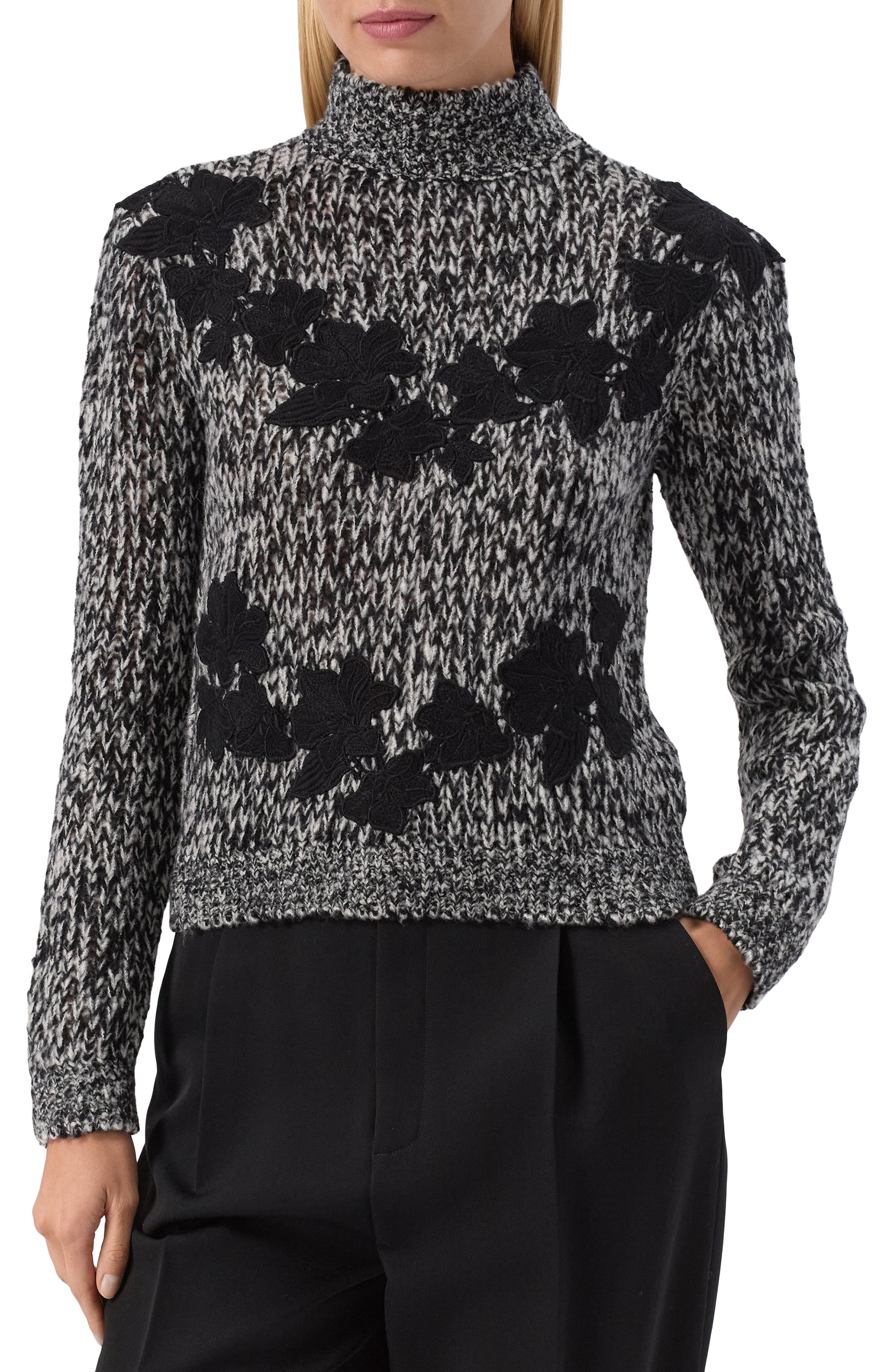 Свитер из шерсти и кашемира GIAMBATTISTA VALLI серого цвета по цене 206500 руб., арт. 25FWPVCM0M12/15WCA, фото 3 Свитер из шерсти и кашемира GIAMBATTISTA VALLI, арт. 25FWPVCM0M12/15WCA, фото 3