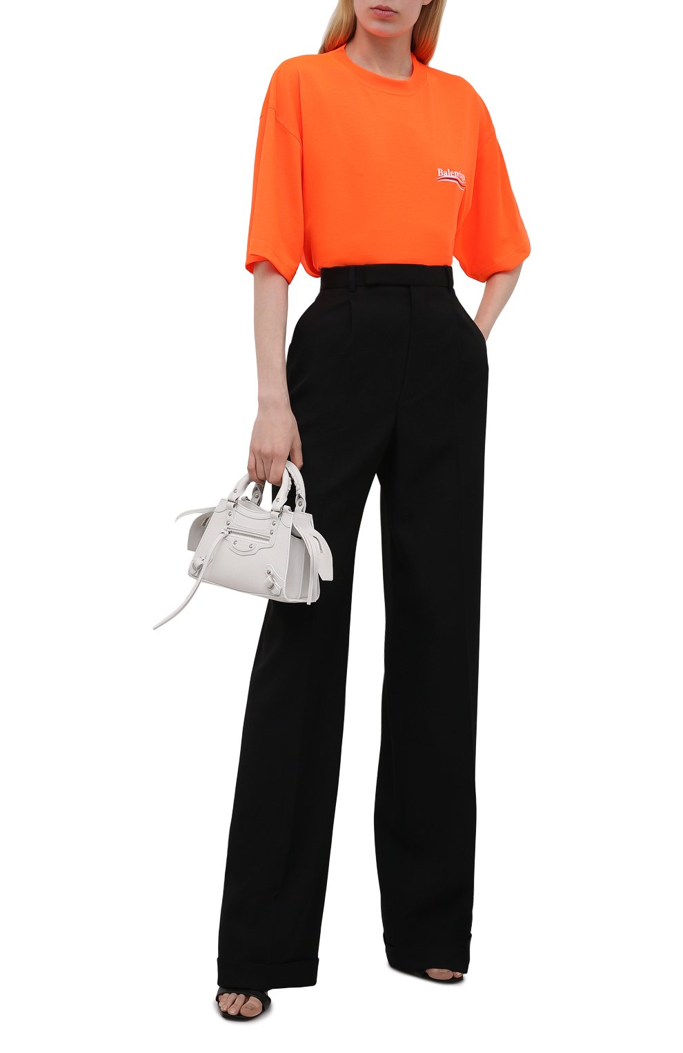 Футболка BALENCIAGA оранжевого цвета по цене 61500 руб., арт. 641655/TKVE8, фото 2 Футболка BALENCIAGA, арт. 641655/TKVE8, фото 2