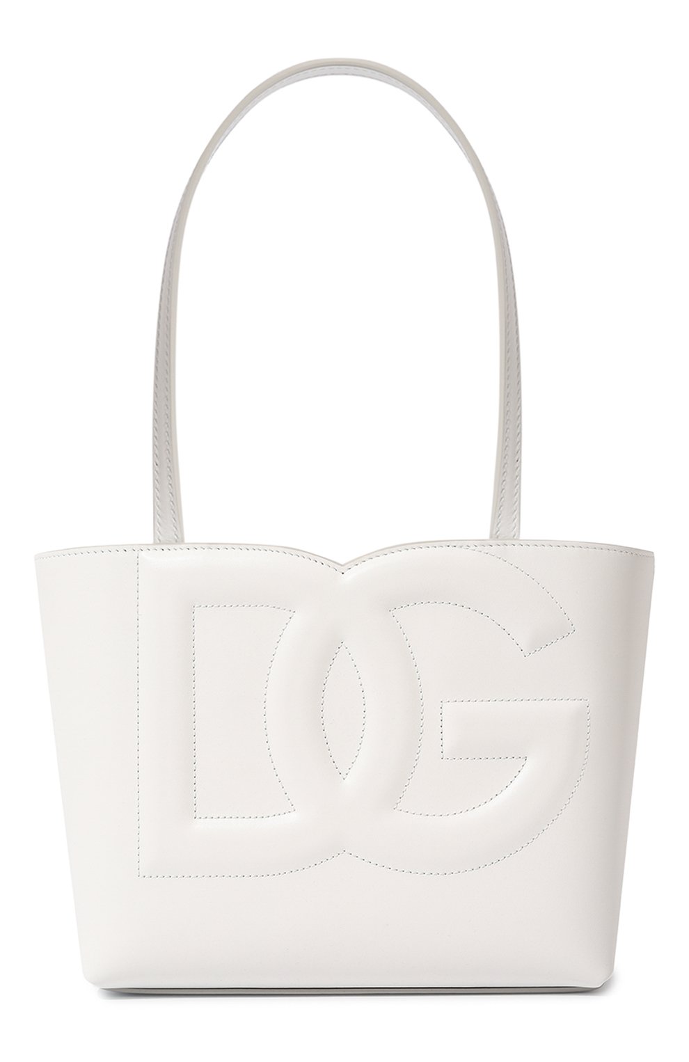 Сумка-тоут dg logo small DOLCE & GABBANA белого цвета по цене 118500 руб., арт. BB7337/AW576, фото 1 Сумка-тоут dg logo small DOLCE & GABBANA, арт. BB7337/AW576, фото 1