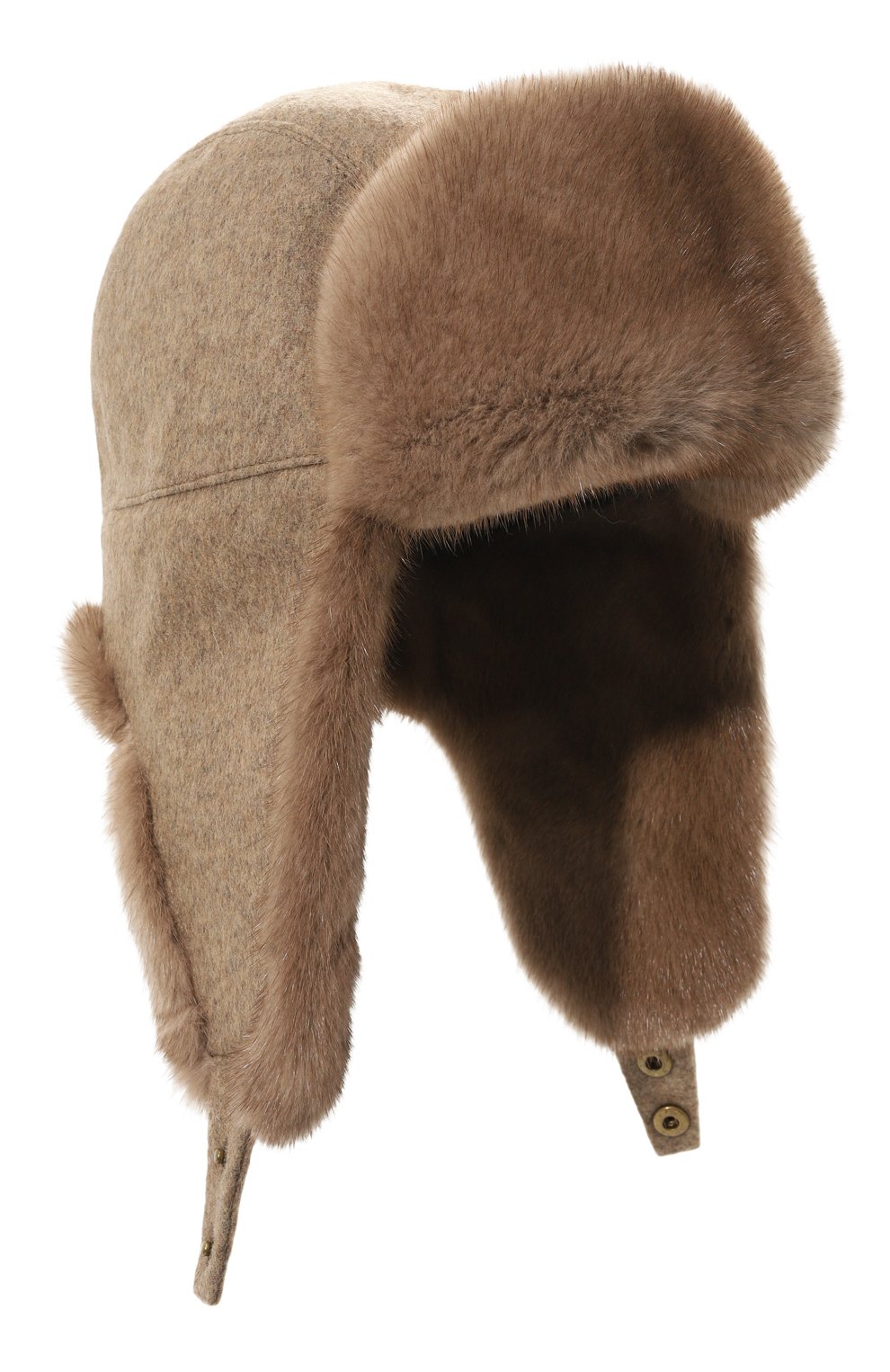 Шерстяная шапка-ушанка с мехом норки VICTORIA KUSENKOVA, арт. 109101945153, фото 1
