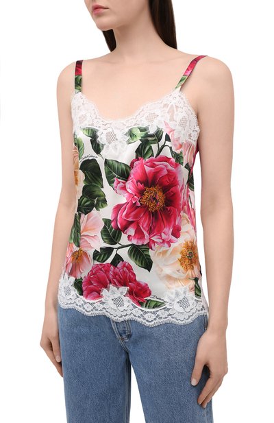 Топ из шелка и хлопка DOLCE & GABBANA, арт. 07A00T/FSA0G, фото 3