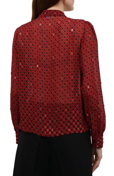 Блузка из вискозы DRIES VAN NOTEN красного цвета по цене 84100 руб., арт. 212-030703-3005, фото 4 Блузка из вискозы DRIES VAN NOTEN, арт. 212-030703-3005, фото 4